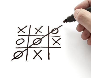 Tic tac toe eğlence oyun zihinsel karalama