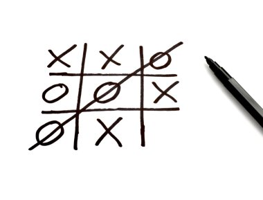 Tic tac toe eğlence oyun zihinsel karalama