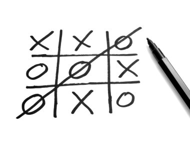 Tic tac toe eğlence oyun zihinsel karalama