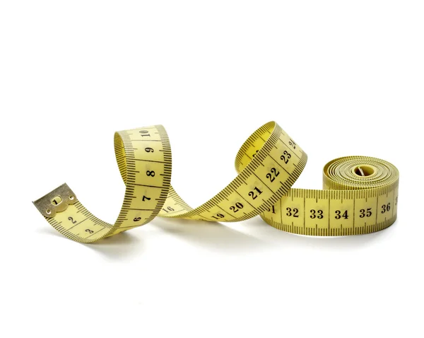 Misurare nastro su misura dieta fitness lunghezza peso — Foto Stock