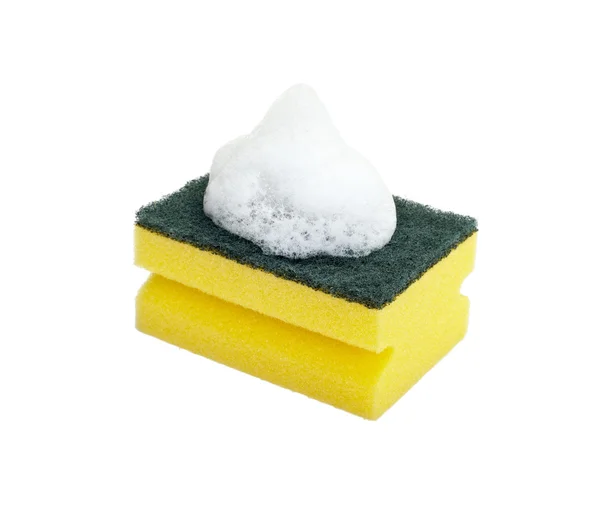Lavavajillas esponja espuma cocina limpieza hogar —  Fotos de Stock