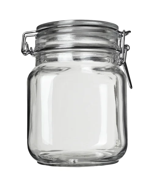 Vaso di vetro piatto da cucina — Foto Stock