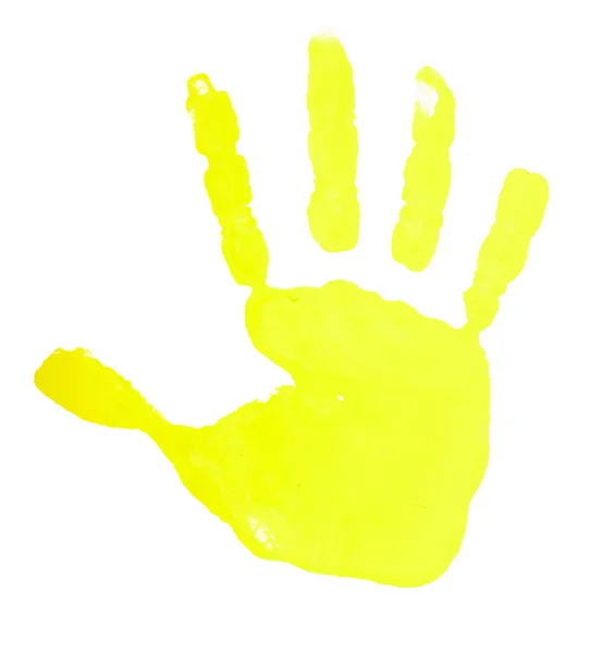 Hand print color art craft trace paint — Stock Photo, Image