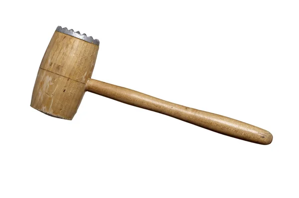 М'ясний молоток інструмент кухня кулінарія дерев'яна — стокове фото