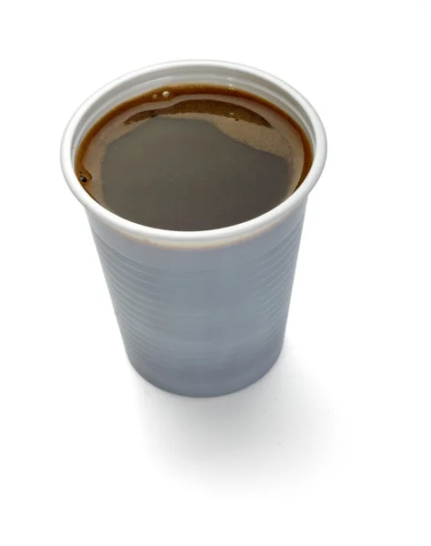 Plastic cup of coffee dring beverage food office — Stock Photo, Image