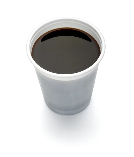 Πλαστικό φλιτζάνι καφέ πίνουμε γραφείο τροφίμων ποτών — Φωτογραφία Αρχείου