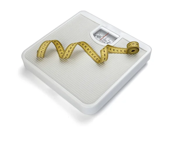 Skála libra mérési szalag diéta — Stock Fotó