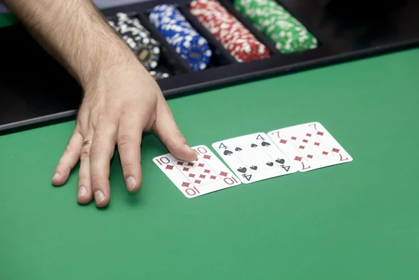 Casino kart çip — Stok fotoğraf