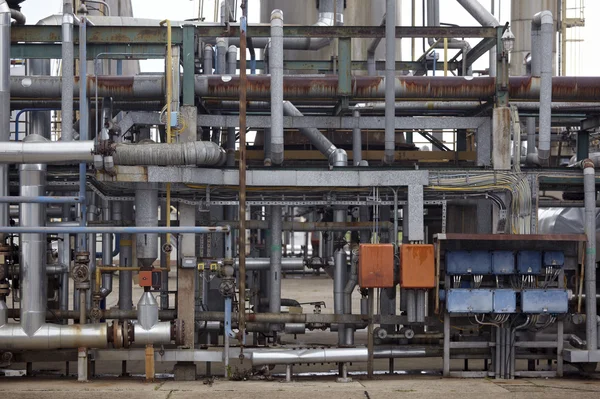 Industria del petróleo y nafta enterior tubería estructura de energía —  Fotos de Stock