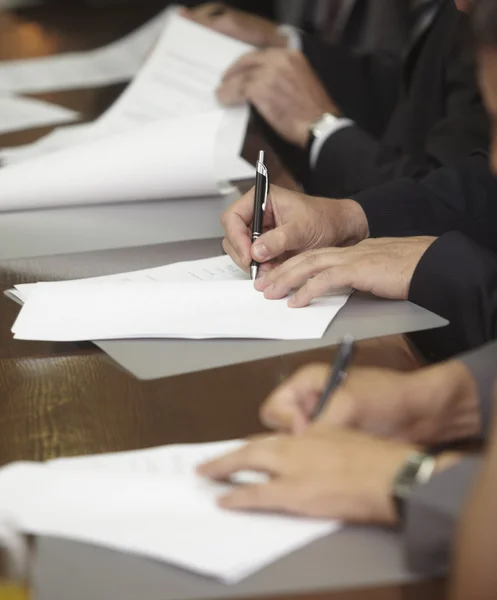 Signature contract signing business office — Stock Photo, Image