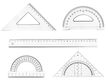 Plastic ruler math geometry school education clipart