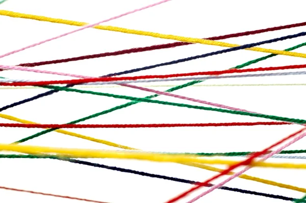 Laine corde à tricoter fond coloré — Photo