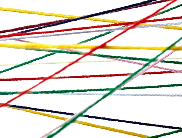 Цветной фон вязального шнура из шерсти — стоковое фото