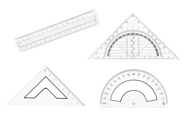 Plastic ruler math geometry school education clipart