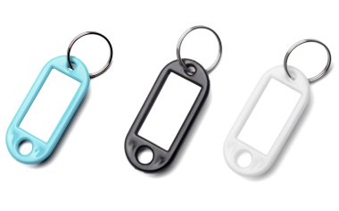 Key fob label chain clipart