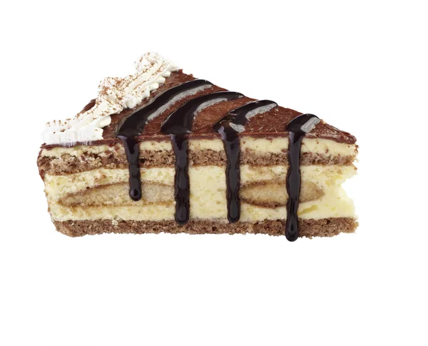 Pastel de chocolate crema comida dulce — Foto de Stock