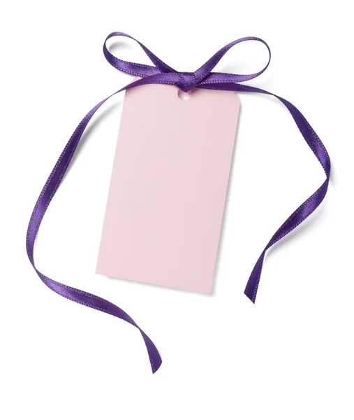 Nota della carta del nastro rosa viola — Foto Stock