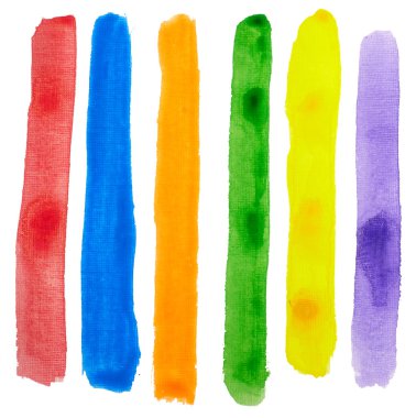 Color strokes oil paint brush art clipart