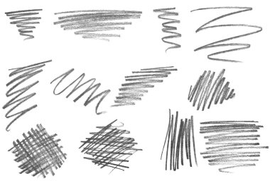 Pencil strokes art craft clipart