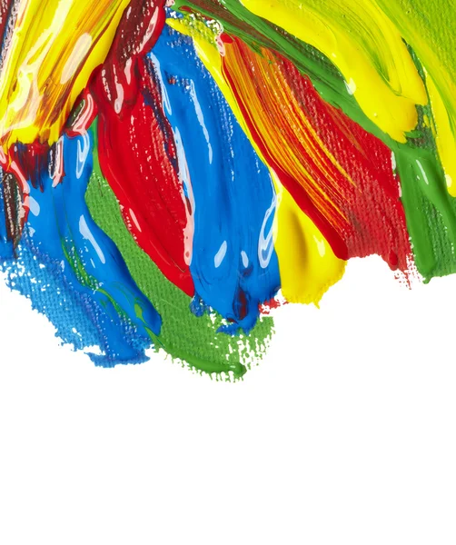 Pincel de pintura a óleo de traços de cor arte — Fotografia de Stock
