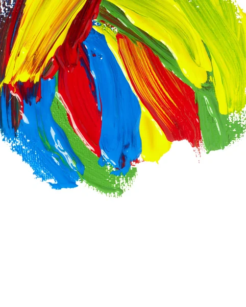 Farbstriche Ölfarbe Pinsel Kunst — Stockfoto