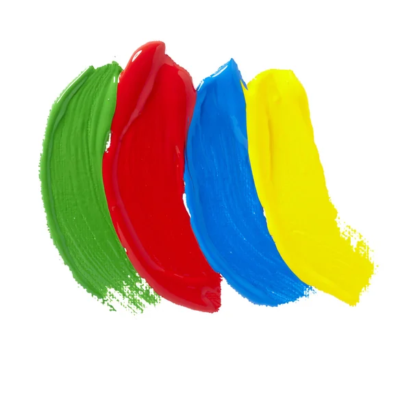 Renk vuruş yağlı boya fırça sanat — Stok fotoğraf