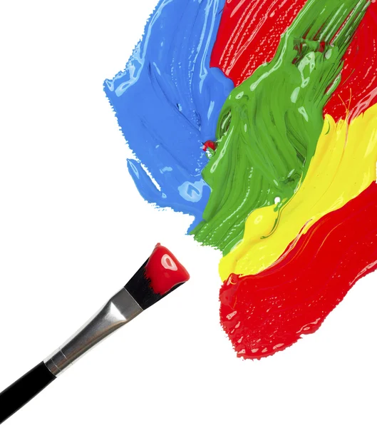 Pinceladas de color pintura al óleo arte pincel —  Fotos de Stock