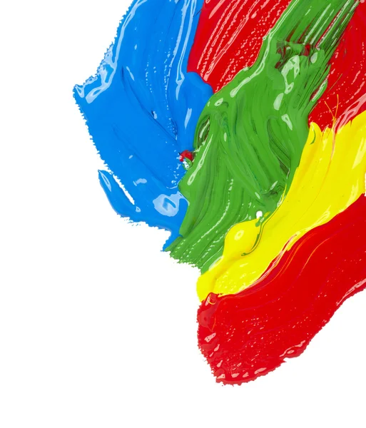 Renk vuruş yağlı boya fırça sanat — Stok fotoğraf