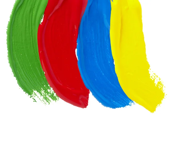 Farbstriche Ölfarbe Pinsel Kunst — Stockfoto