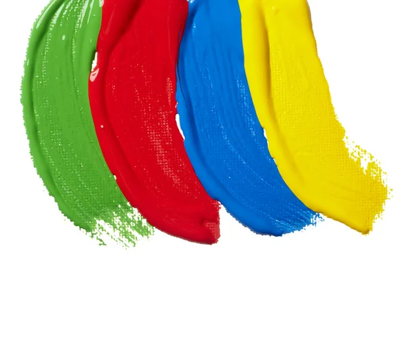 Barevné tahy olejové barvy štětec umění — Stock fotografie