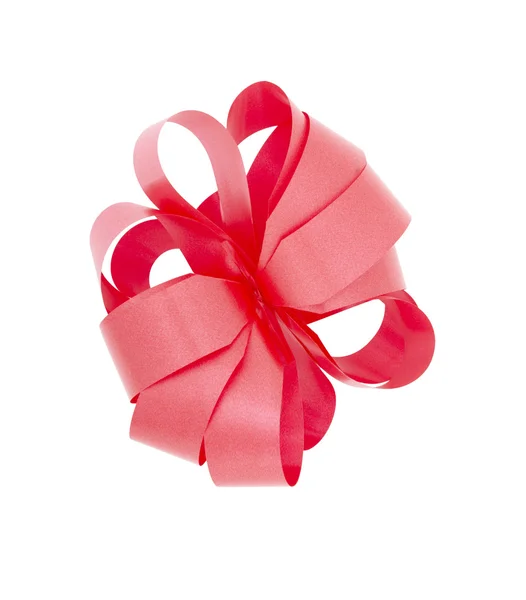 红丝带蝴蝶结装饰季节性圣诞节生日 — 图库照片