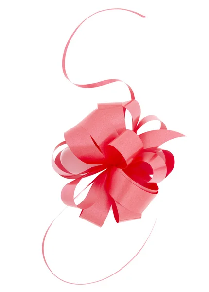 Red ribbon bow decoratie seizoensgebonden Kerstmis verjaardag — Stockfoto