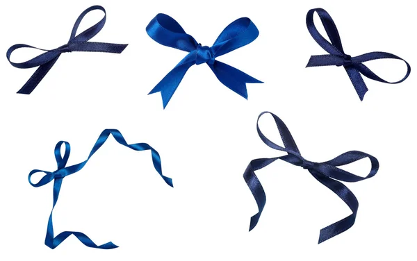 Blue ribbon celebration christmas birthday — Stock Photo, Image