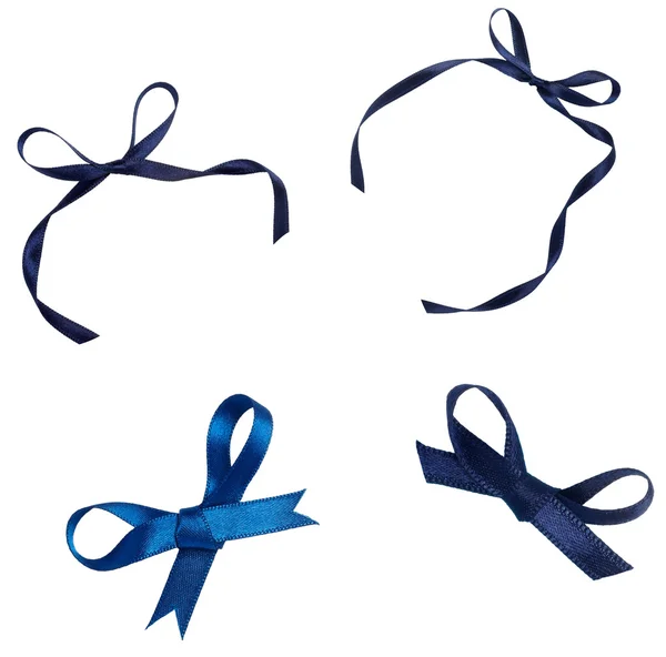 Blue ribbon celebration christmas birthday — Stock Photo, Image