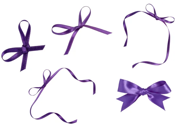 Purple ribbon celebration christmas birthday — Stock Photo, Image