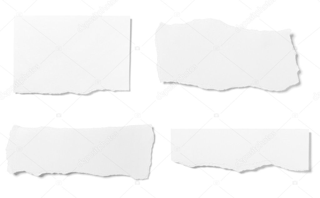 White paper ripped message background
