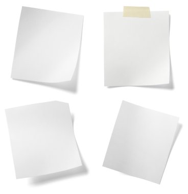 White note paper message label business clipart