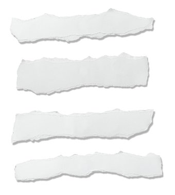 White paper ripped message background
