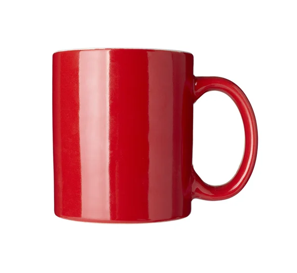 Taza de café rojo dished dring — Foto de Stock