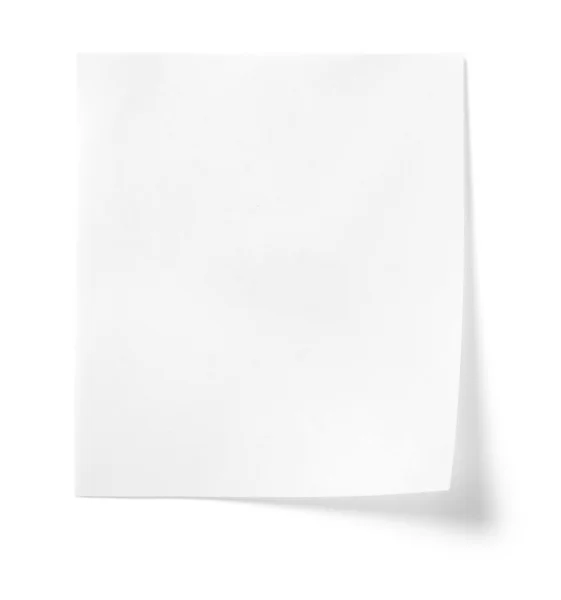Beyaz not kağıdı ileti etiketi iş — Stok fotoğraf