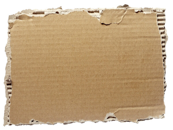Ripped cardboard piece paper note