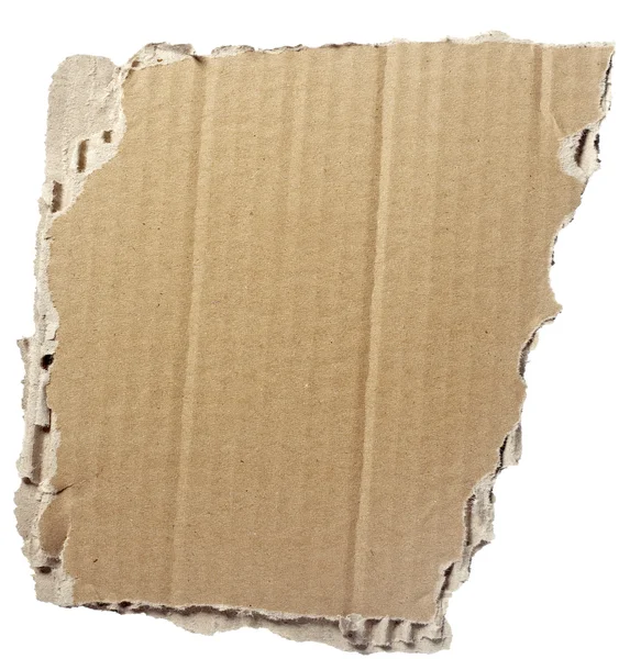 Ripped cardboard piece paper note — Stock Photo, Image