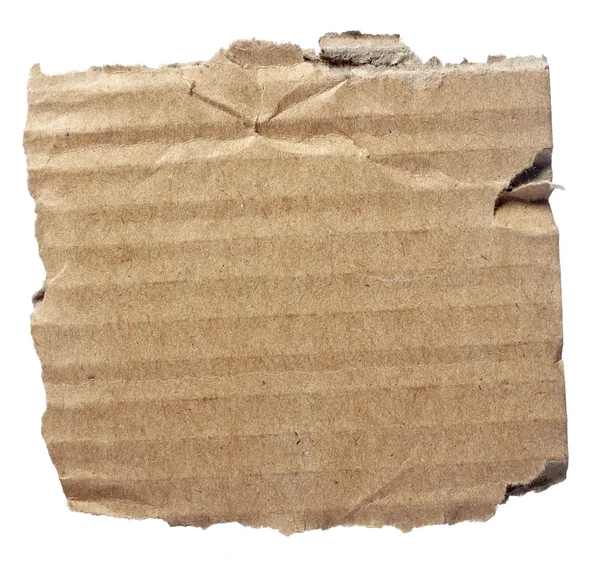 Ripped cardboard piece paper note — Stock Photo, Image