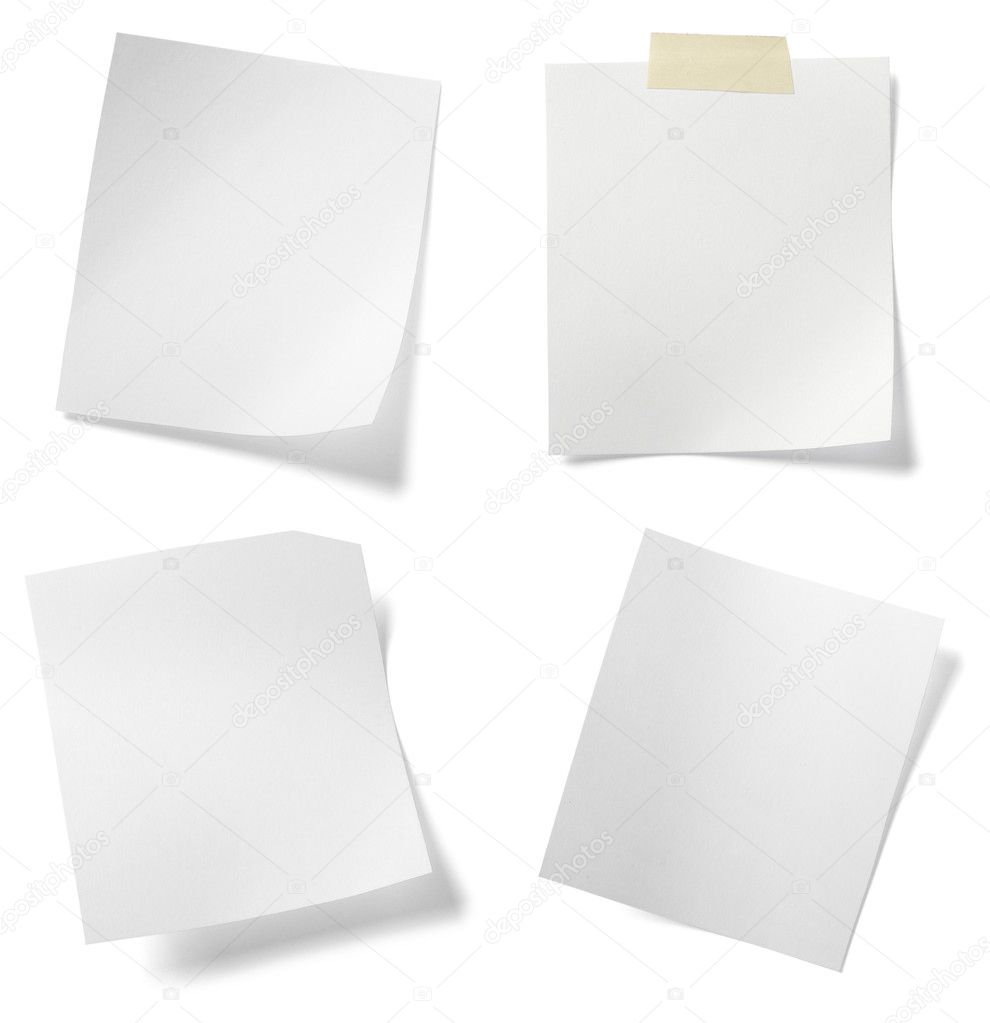 White note paper message label business
