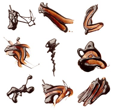 Chocolate syrup leaking stain dirty sweet food clipart