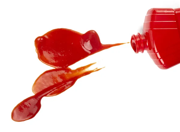 Ketchup Fleck schmutzige Würze Gewürznahrung — Stockfoto
