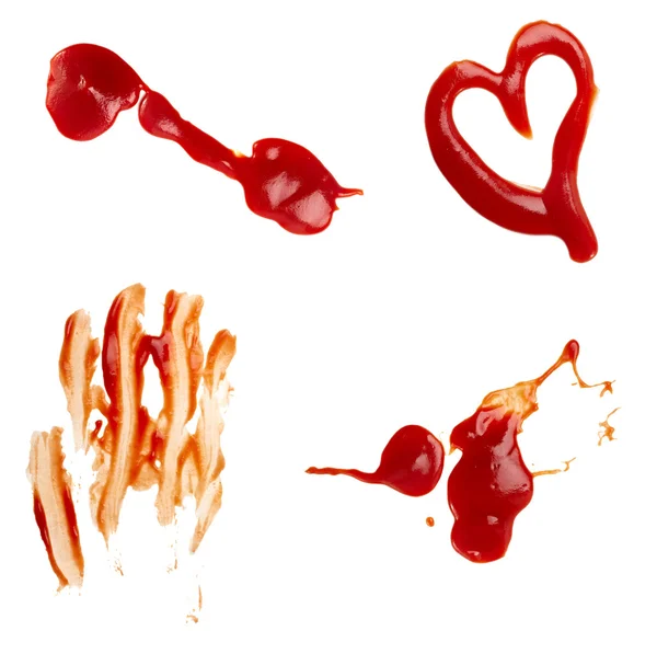 Ketchup vlek vuile kruiderij levensmiddel kruiden — Stockfoto