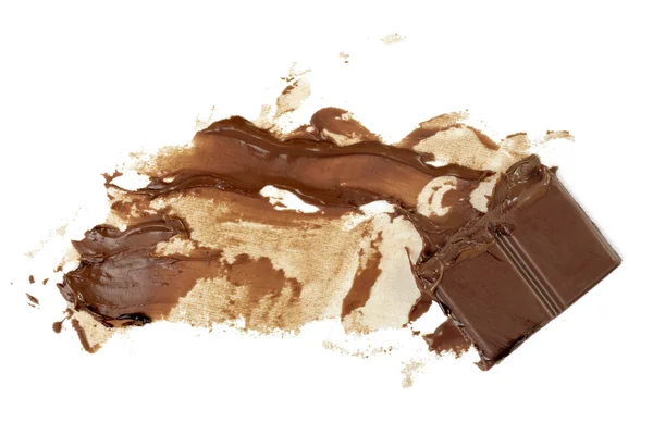 Sızıntı leke kirli tatlı yiyecek çikolata şurubu — Stok fotoğraf