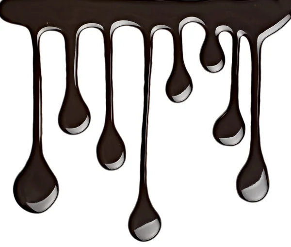 Syrop czekoladowy wyciek strumień słodko — Zdjęcie stockowe