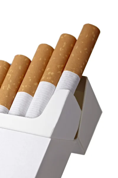 Tabagismo de caixa de cigarro — Fotografia de Stock